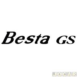 Letreiro - alternativo - Besta 1997 até 2006 - Besta GS - capo traseiro - preto - cada (unidade)