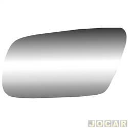 Lente do retrovisor sem base - Flabeg (Refil) - Audi A3 1.8 20V Turbo 150cv cmbio automtico gasolina 2P de 2002 at 2006 - A3 2002 at 2006 - lado do motorista - cada (unidade) - 50516