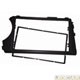 Moldura para central multimdia - Ssangyong Actyon GL 4X2 2.3 16V AT gasolina 4P de 2009 at 2012 - Ssangyong Actyon 2007 at 2012 - 2 din - preta - cada (unidade)