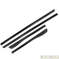 Friso lateral - <b>Jeep Compass Opening Edition 4X2 2.0 16V cmbio automtico flex 4P de 2017 at 2017</b> - Compass 2016 em diante - preto shadow - jogo