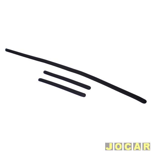 Protetor do para-choque - Clio hatch 1999 até 2002 - preto - jogo