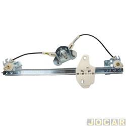 Mquina de vidro - <b>Renault Sandero Stepway Rip Curl 1.6 16V Hi-Flex de 2012 at 2014</b> - Sandero 2007 at 2014 - manual - dianteira - lado do passageiro - cada (unidade)