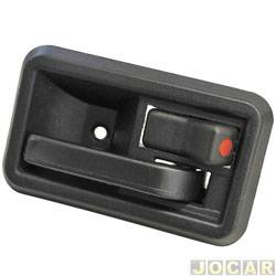 Maaneta interna da porta - <b>Renault Master Minibus L2H2 2.8dTi 3P de 2002 at 2004</b> - Master 2000 at 2013 - com trava e destrava - preta - dianteiro - lado do motorista - cada (unidade)