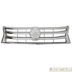 Grade dianteira - alternativo - <b>Renault Duster Expression 4X2 1.6 16V Hi-Flex 4P de 2011 at 2015</b> - Duster 2011 at 2015 - ZN 5858021 - sem emblema - cromado - cada (unidade)