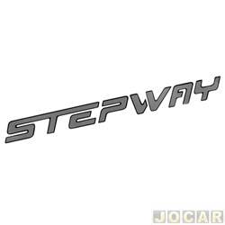 Letreiro - alternativo - <b>Renault Sandero Stepway Rip Curl 1.6 16V Hi-Flex de 2012 at 2014</b> - Sandero 2011 at 2014 - Stepway - adesivo - traseiro - cada (unidade)