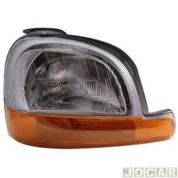 Farol principal - TYC - <b>Renault Kangoo Expression 1.0 16V de 2004 at 2005</b> - Kangoo 1999 at 2008 - pisca amarelo - lado do passageiro - cada (unidade) - 15182