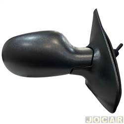 Retrovisor externo - importado - Renault Clio Sedan Expression 1.0 16V Hi-Flex de 2005 at 2009 - Clio 1999 at 2012 - com controle - preto - lado do passageiro - cada (unidade) - VM136R