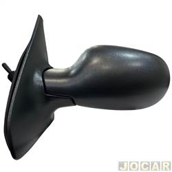 Retrovisor externo - importado - Renault Clio Hatch Expression 1.0 16V Hi-Flex 2P de 2005 at 2007 - Clio 1999 at 2012 - com controle - preto - lado do motorista - cada (unidade) - VM136AL