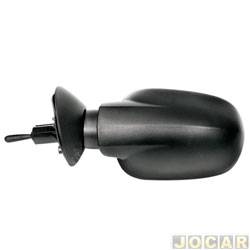 Retrovisor externo - importado - <b>Renault Logan Privilge 1.6 8V Hi-Torque Flex de 2007 at 2010</b> - Logan/Sandero 2007 at 2009 - com controle - preto - lado do motorista - cada (unidade) - VM6800L