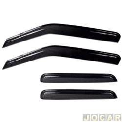 Calha de chuva - Maron - <b>Renault Fluence Dynamique GT Line 2.0 16V CVT Hi-Flex 4P de 2015 at 2016</b> - Fluence 04 portas 2010 at 2018 - acrlica - autoadesiva - jogo - RN-221