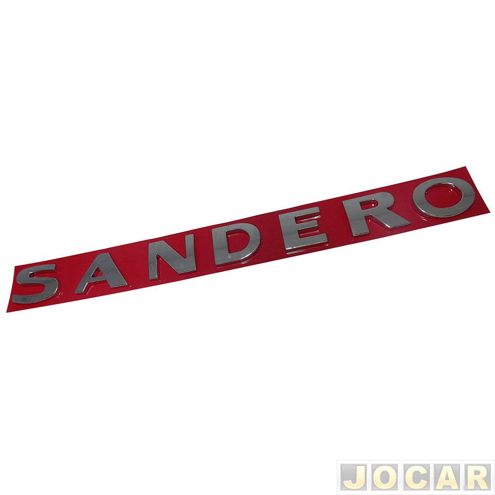 Letreiro - alternativo - Sandero 2012 até 2019 - Sandero - cromado - cada (unidade)