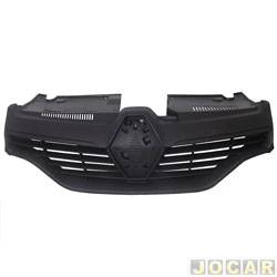 Grade dianteira - alternativo - <b>Renault Sandero Stepway Rip Curl 1.6 8V Hi-Power de 2015 at 2016</b> - Logan/Sandero 2014 at 2019 - preto - cada (unidade)