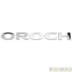 Letreiro - alternativo - <b>Renault Oroch Expression 1.6 16v cmbio manual 4x2 Flex 4p de 2015 at 2017</b> - Duster Oroch 2015 em diante - Oroch - prata - cada (unidade)