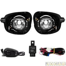 Kit de farol de milha - importado - <b>Renault Sandero Expression GT Line 1.6 16V Hi-Flex de 2010 at 2011</b> - Sandero 2007 at 2011 - jogo - 25959