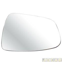 Lente do retrovisor com base - alternativo - Sandero 2008 at 2014 - Logan 2010 at 2013 - Stepway 2011 at 2014 - Duster 2011 at 2015 - prata - lado do passageiro - cada (unidade)