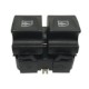 Interruptor do vidro - alternativo - Renault Sandero Stepway Rip Curl 1.6 8V Hi-Power de 2015 at 2016 - Logan/Sandero/Duster 2015 at 2020 - duplo - com 6 terminais - base cinza - cada (unidade)