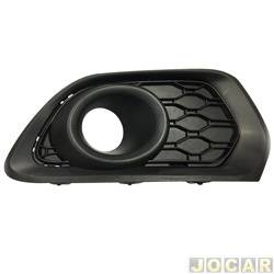 Grade (moldura) lateral do para-choque - alternativo - <b>Renault Sandero Rip Curl 1.6 8V Hi-Power de 2015 at 2017</b> - Sandero 2015 at 2019 - com furo para milha - lado do passageiro - cada (unidade)