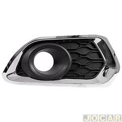Grade (moldura) lateral do para-choque - alternativo - <b>Renault Sandero Rip Curl 1.6 8V Hi-Power de 2015 at 2017</b> - Sandero 2015 at 2019 - para milha - aro cromado - lado do motorista - cada (unidade)