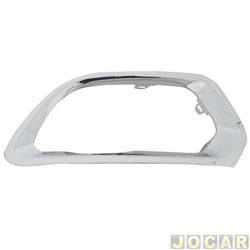 Grade (moldura) lateral do para-choque - alternativo - <b>Renault Sandero Stepway Expression 1.6 16V SCe de 2017 at 2019</b> - Sandero 2014 at 2019 - cromada - lado do passageiro - cada (unidade)
