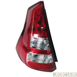 Lanterna traseira principal - TYC - <b>Renault Sandero Stepway Rip Curl 1.6 16V Hi-Flex de 2012 at 2014</b> - Sandero 2012 at 2014 - bicolor - lado do motorista - cada (unidade) - 512534