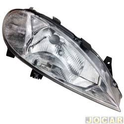 Farol principal - importado - <b>Renault Mgane Hatch Expression 1.6 16V de 2004 at 2005</b> - Mgane 2000 at 2006 - foco simples - lado do passageiro - cada (unidade) - 512950