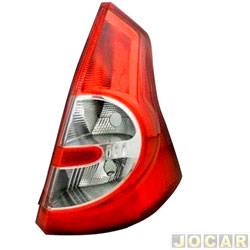 Lanterna traseira principal - importado - <b>Renault Sandero Expression GT Line 1.6 16V Hi-Flex de 2010 at 2011</b> - Sandero 2008 at 2011 - bicolor - lado do passageiro - cada (unidade) - 26186