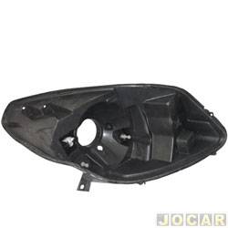 Carcaa do farol - importado - <b>Renault Sandero Expression GT Line 1.6 16V Hi-Flex de 2010 at 2011</b> - Sandero 2008 at 2011 - lado do passageiro - cada (unidade) - OR616