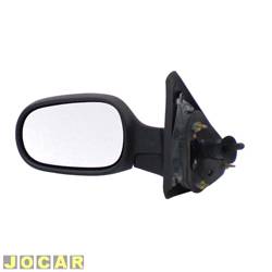 Retrovisor externo - importado - <b>Renault Mgane Hatch RT 1.6 de 1998 at 2000</b> - Megane 1996 at 1999 - com controle - preto - lado do motorista - cada (unidade) - VM129AL