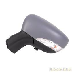 Retrovisor externo - importado - <b>Renault Captur Intense 1.6 16V SCe CVT X-Tronic Flex 4P de 2017 at 2021</b> - Captur 2017 at 2021 - eltrico/temporizador/ pisca/aquecedor - para pintar - lado do motorista - cada (unidade) - 29379