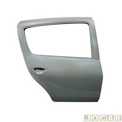 Porta - importado - <b>Renault Sandero Stepway Rip Curl 1.6 16V Hi-Flex de 2012 at 2014</b> - Sandero 2007 at 2014 - com furo para borracho - traseira - lado do passageiro - cada (unidade) - 29616