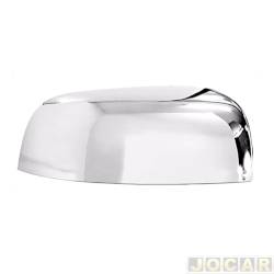 Capa do retrovisor - Fitam - <b>Renault Duster Expression 4X2 1.6 16V Hi-Flex 4P de 2011 at 2013</b> - Duster 2011 at 2014 - cromada - lado do passageiro - cada (unidade) - 42050CCD