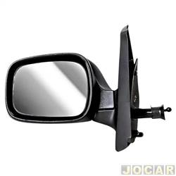 Retrovisor externo - SMR - <b>Renault Kangoo Express 1.6 16V Hi-Flex com porta lateral de 2010 at 2017</b> - Kangoo 2000 at 2018 - controle manual - lente sferica - preto - lado do motorista - cada (unidade) - MA5026
