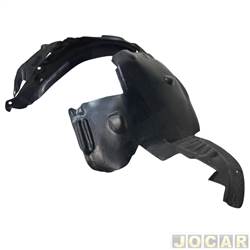 Para-barro do para-lama dianteiro - alternativo - Tong Yang - <b>Renault Clio Hatch Expression 1.0 16V Hi-Flex 2P de 2005 at 2007</b> - Clio 2003 at 2012 - inteiro - preto - lado do motorista - cada (unidade) - 21729