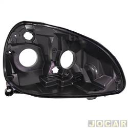 Carcaa do farol - importado - <b>Renault Clio Hatch Expression 1.0 16V Hi-Flex 2P de 2005 at 2007</b> - Clio 2003 at 2012 - lado do passageiro - cada (unidade) - 32796