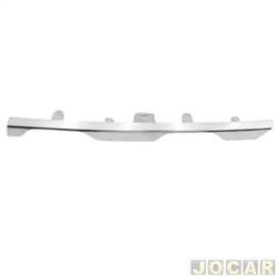 Moldura da grade dianteira - importado - <b>Renault Duster Intense 1.6 16V SCe CVT X-Tronic Flex 4P de 2020 em diante</b> - Duster 2021 at 2025 - cromada - superior - lado do motorista - cada (unidade) - 33939