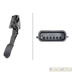 Pedal do acelerador - Hella - <b>Renault Master Minibus Standard 16 lugares L2H2 2.3dCi 16V 3P de 2013 em diante</b> - Master 2013 em diante - eletrnico - transmisso manual - cada (unidade) - 6PV009978751
