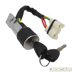 Cilindro da chave do contato - Ori - <b>Renault Kwid Ionic 1.0 12V SCe Flex 4P de 2017 at 2018</b> - Kwid 2017 at 2021 - com chave - cada (unidade) - 85222