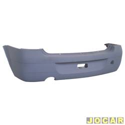 Para-choque traseiro - alternativo - <b>Renault Logan Expression 1.6 8V Hi-Torque Flex de 2007 at 2009</b> - Logan 2007 at 2009 - liso - para pintar - cada (unidade)