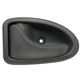 Maaneta interna da porta - Renault Clio Hatch Expression 1.0 16V Hi-Flex 2P de 2005 at 2007 - Clio hatch/sedan 1999 at 2012 - cinza escuro - lado do passageiro - cada (unidade)