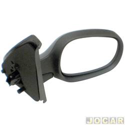 Retrovisor externo - SPJ - <b>Renault Symbol Expression 1.6 16V Hi-Flex de 2009 at 2012</b> - Symbol 2009 at 2013 - eltrico - para pintar - lado do passageiro - cada (unidade) - EB646