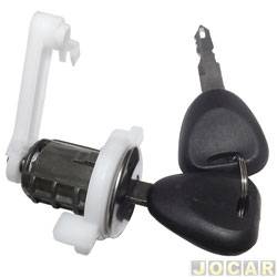 Cilindro da chave da porta - <b>Renault Master Minibus L2H2 2.8dTi 3P de 2002 at 2004</b> - Master 2002 at 2012 - lateral - cromado - cada (unidade)