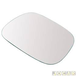Lente do retrovisor sem base - Flabeg (Refil) - <b>Renault Kangoo Expression 1.6 16V de 2004 at 2007</b> - Kangoo 2003 at 2011 - lado do passageiro - cada (unidade) - 1882