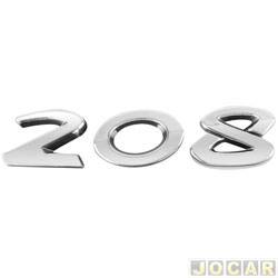 Letreiro - alternativo - 208 2013 até 2020 - 208 - cromado - cada (unidade)