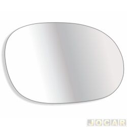 Lente do retrovisor com base - Troque Fcil - Peugeot 206 Hatch Feline 1.4 8V Flex 4P de 2005 at 2008 - 206 1998 at 2010 - 207 2008 at 2015 - lado do passageiro - cada (unidade) - 6065C