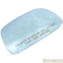 Lente do retrovisor sem base - Flabeg (Refil) - 407 2005 em diante - com escrita - azul - lado do passageiro - cada (unidade) - 1478