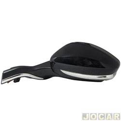 Retrovisor externo - SPJ - Peugeot 208 Hatch GT THP 1.6 16V cmbio manual FlexStart 4P de 2014 at 2020 - 208 2013 at 2020 - eltrico com pisca e desembaador - sem capa - friso cromado - para pintar - lado do motorista - cada (unidade) - EB-943