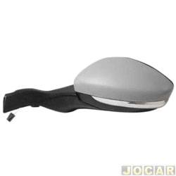Retrovisor externo - SPJ - Peugeot 208 Hatch Active 1.2 12V Flex 4P de 2016 at 2020 - 208 2013 at 2020 - eltrico com pisca - para pintar - lado do motorista - cada (unidade) - EB-951