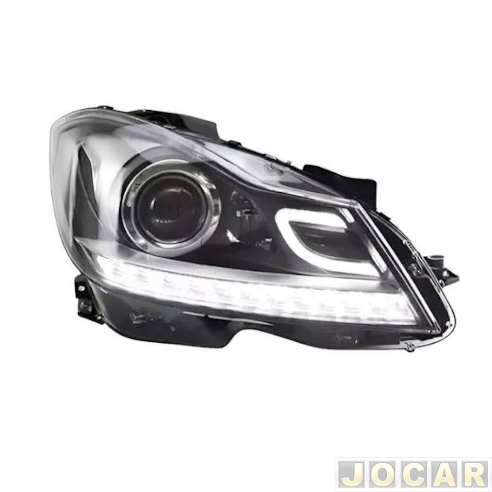 Farol principal - importado - C180 2012 até 2015 - com xenon - lado do passageiro - cada (unidade) - 34902