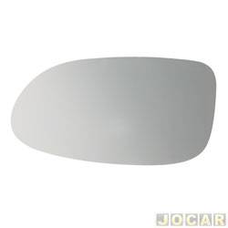 Lente do retrovisor com base - Blawer - Classe A 1999 at 2005 - prata - lado do motorista - cada (unidade) - 97503LE