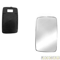 Lente do retrovisor com base - importado - Sprinter 1995 at 2002 - lado do passageiro - cada (unidade) - 24246